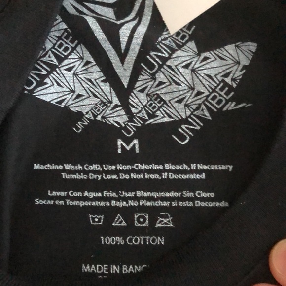 Univibe Black Graphic T-Shirt - Picture 3 of 5